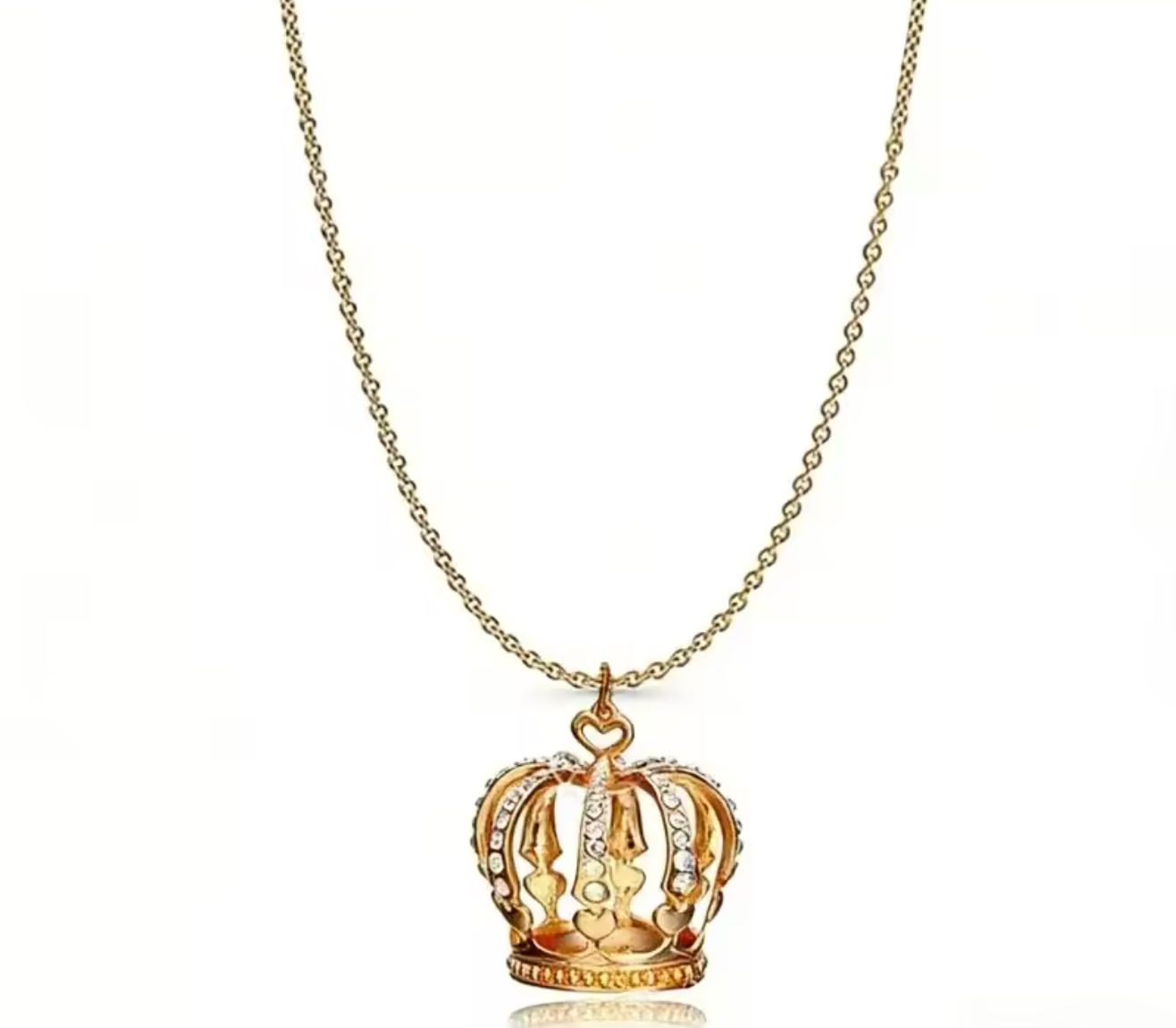 Elegant Crown Pendant Clavicle Necklace for Women