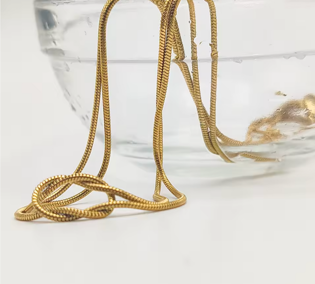 Gold Color Stainless Steel Knot Pendant Minimalist Necklace for Women