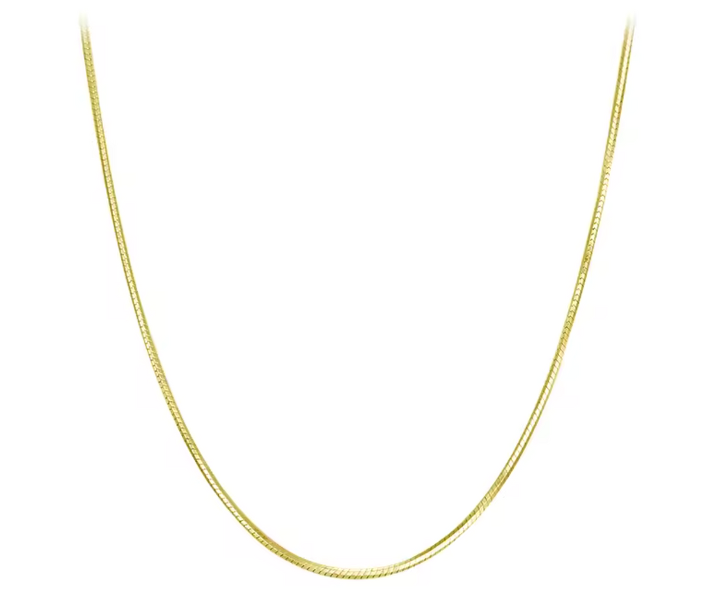 925 Sterling Silver Round Snake Chain Necklace for Women