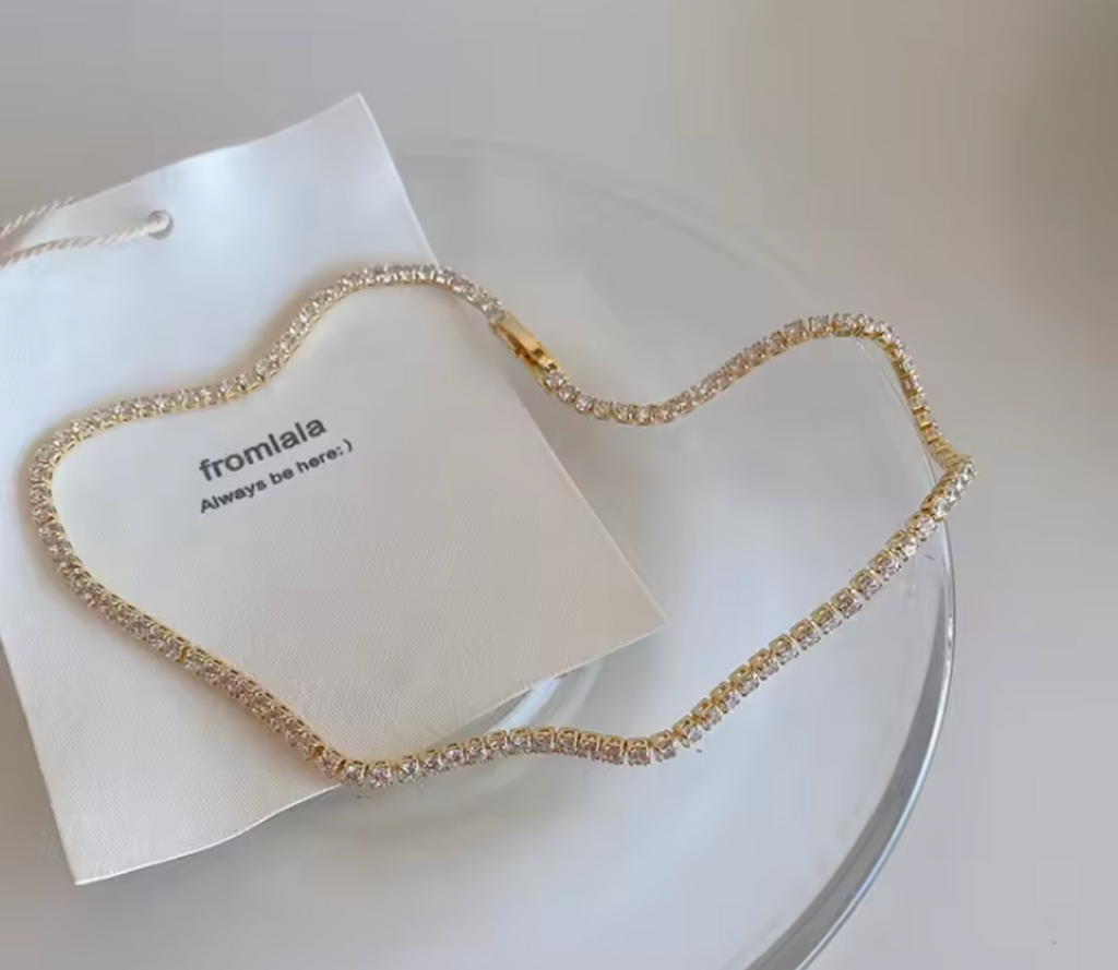 Iced Out Tennis Chain Necklace for Women