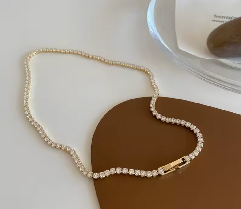 Iced Out Tennis Chain Necklace for Women