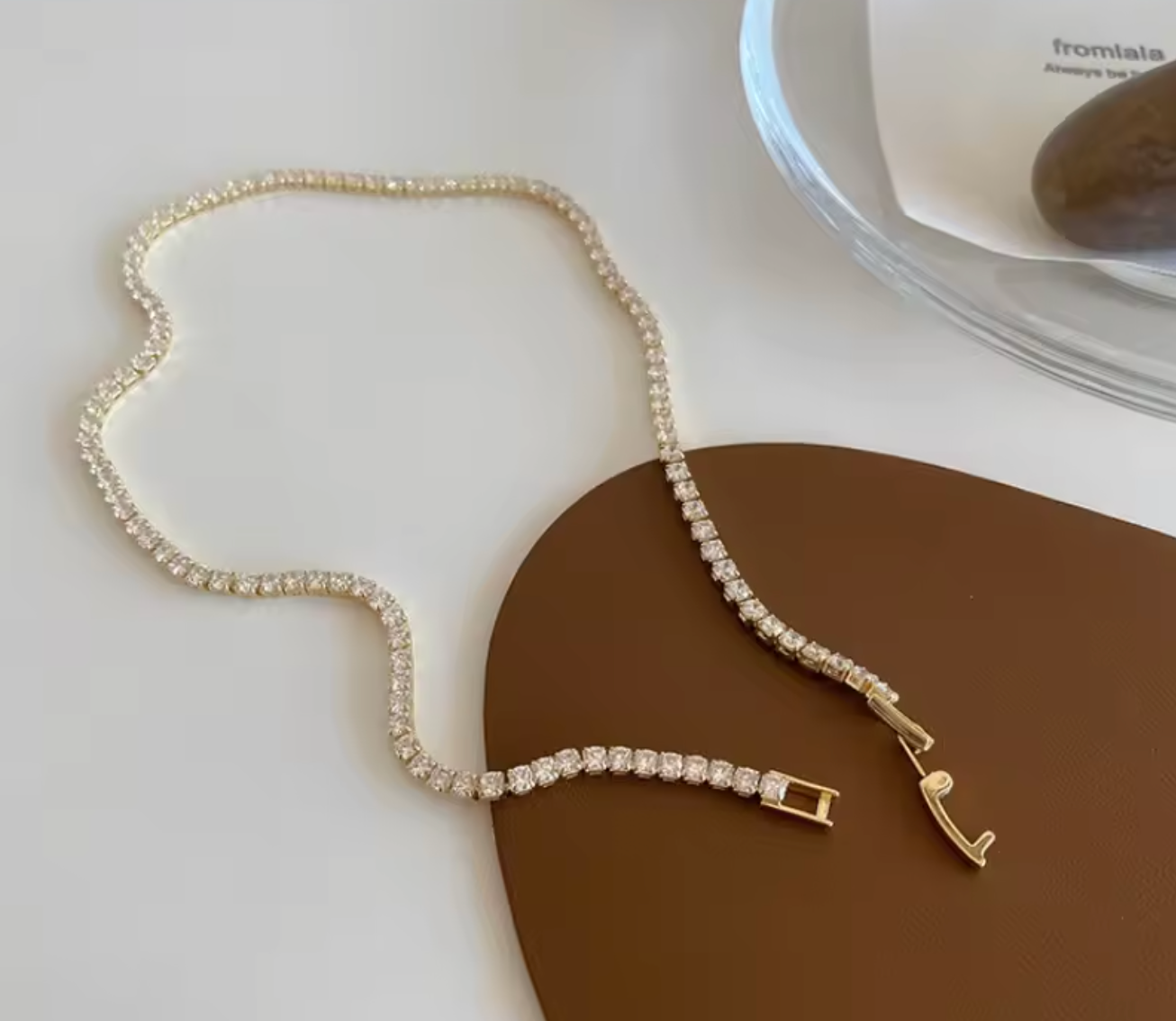 Iced Out Tennis Chain Necklace for Women