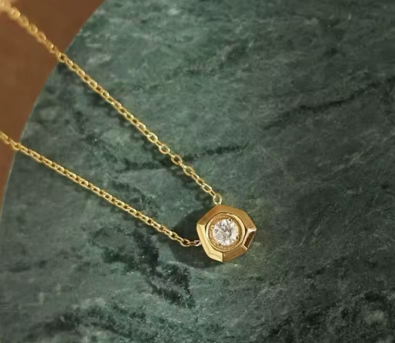 Stainless Steel Shiny Clear Zircon Minimalist Geometric Choker Necklace for Women
