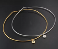 Gold Color Stainless Steel Roman Numeral Zircon Pendant Necklace for Women
